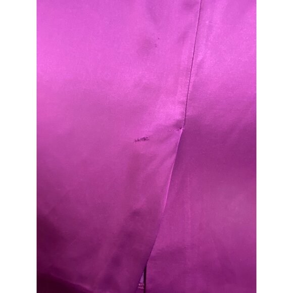 Sexy Bebe Purple Satin Pencil Skirt Rhinestone Size 10 Formal Cocktail Pinup Y2K - Picture 4 of 4